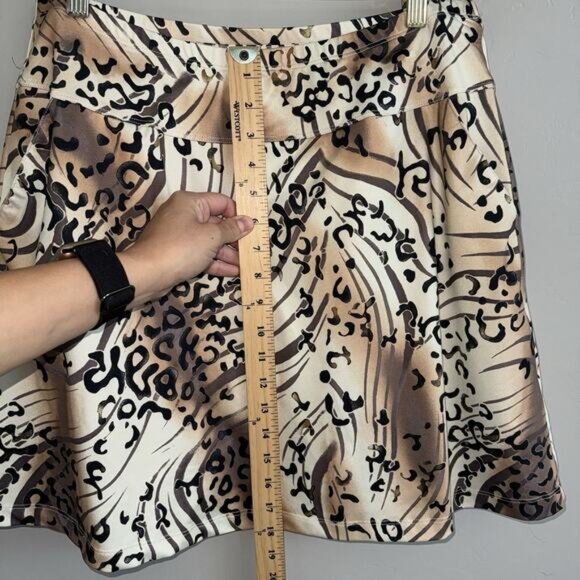 Tail Woman’s Skirt Sz L Brown Animal Print Pickleball Tennis Cheetah Leopard - Picture 5 of 8